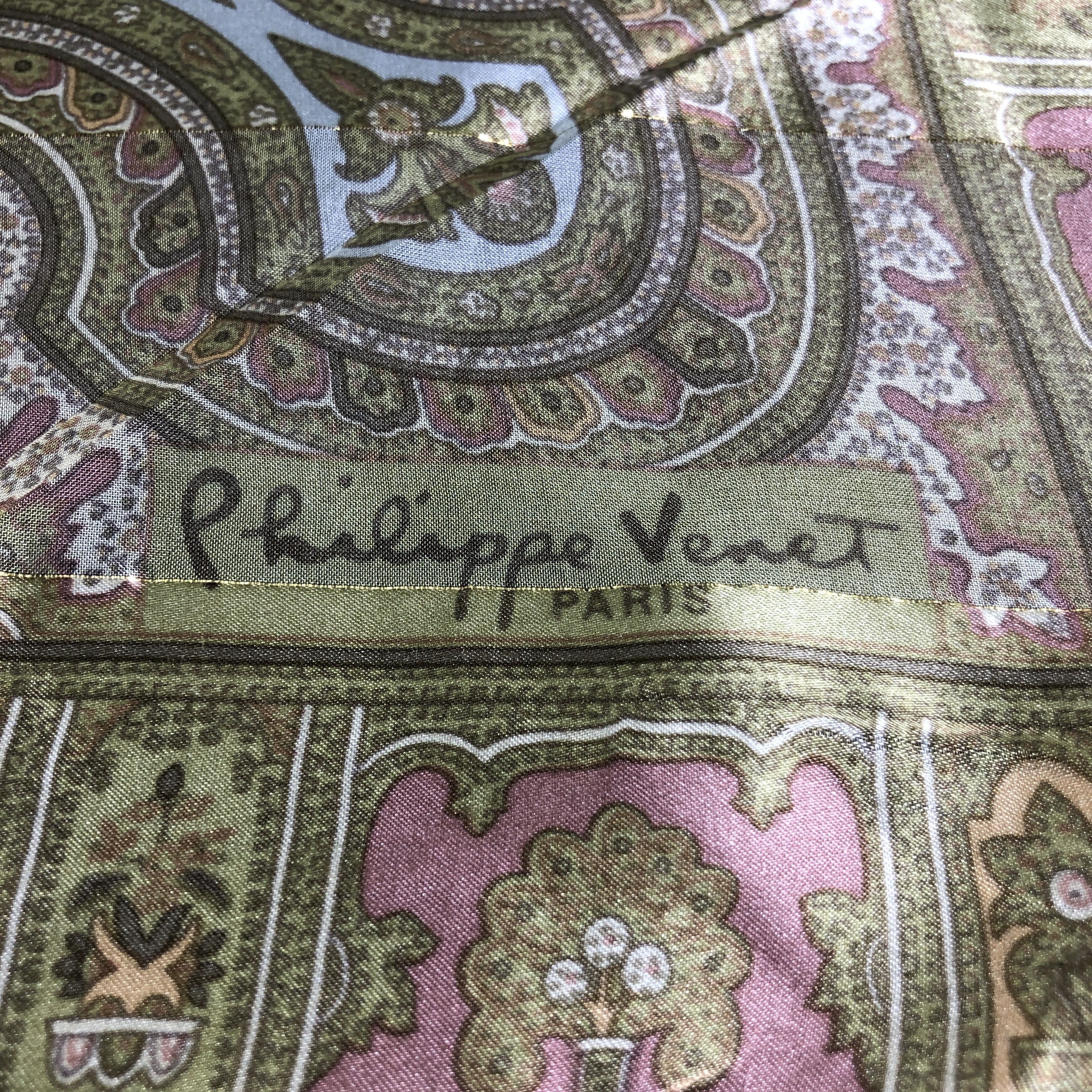 Vintage Philippe V Paisley Luxury Silk Scarf M1033 Size ONE SIZE - 4 Thumbnail