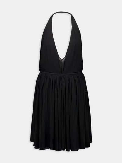 Saint Laurent Paris o1s1wg110924 Backless Dress in Crepe Jersey in Black Size L / US 10 / IT 46 - 2 Thumbnail