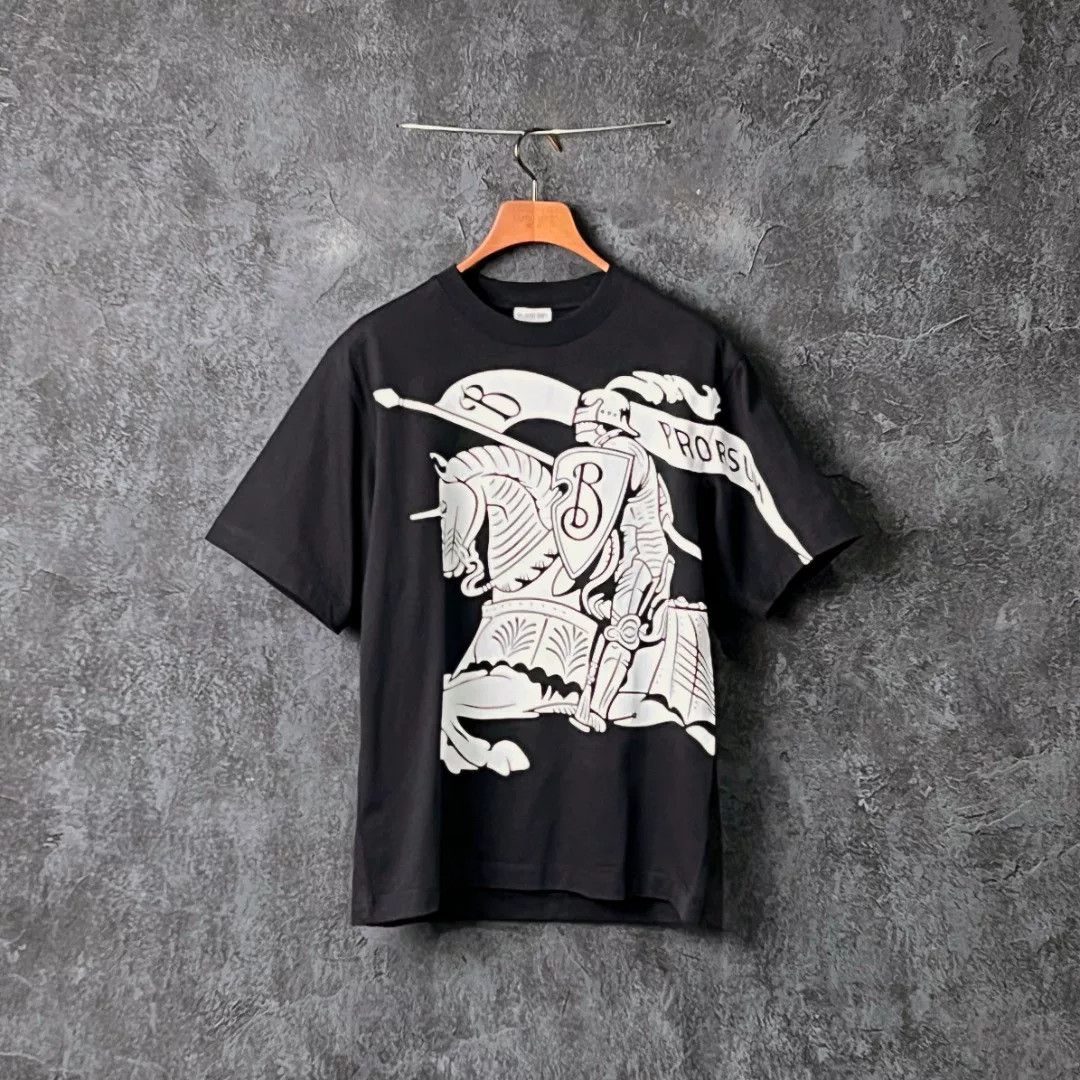 Burberry Burberry Cotton Printed Black T-Shirt m Men Size US M / EU 48-50 / 2 - 1 Thumbnail
