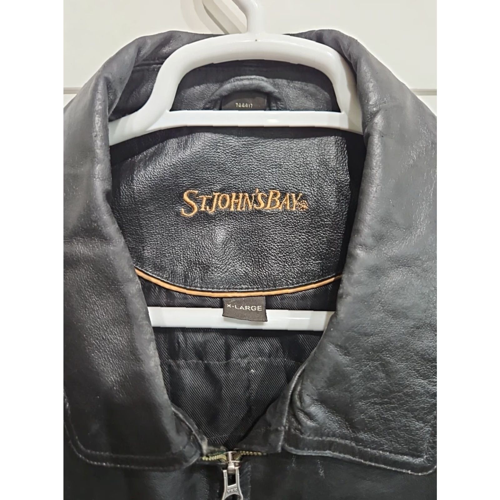 Vintage VINTAGE St. Johns Bay Black Leather Bomber Jacket Coat Mens XL Size US XL / EU 56 / 4 - 5 Thumbnail
