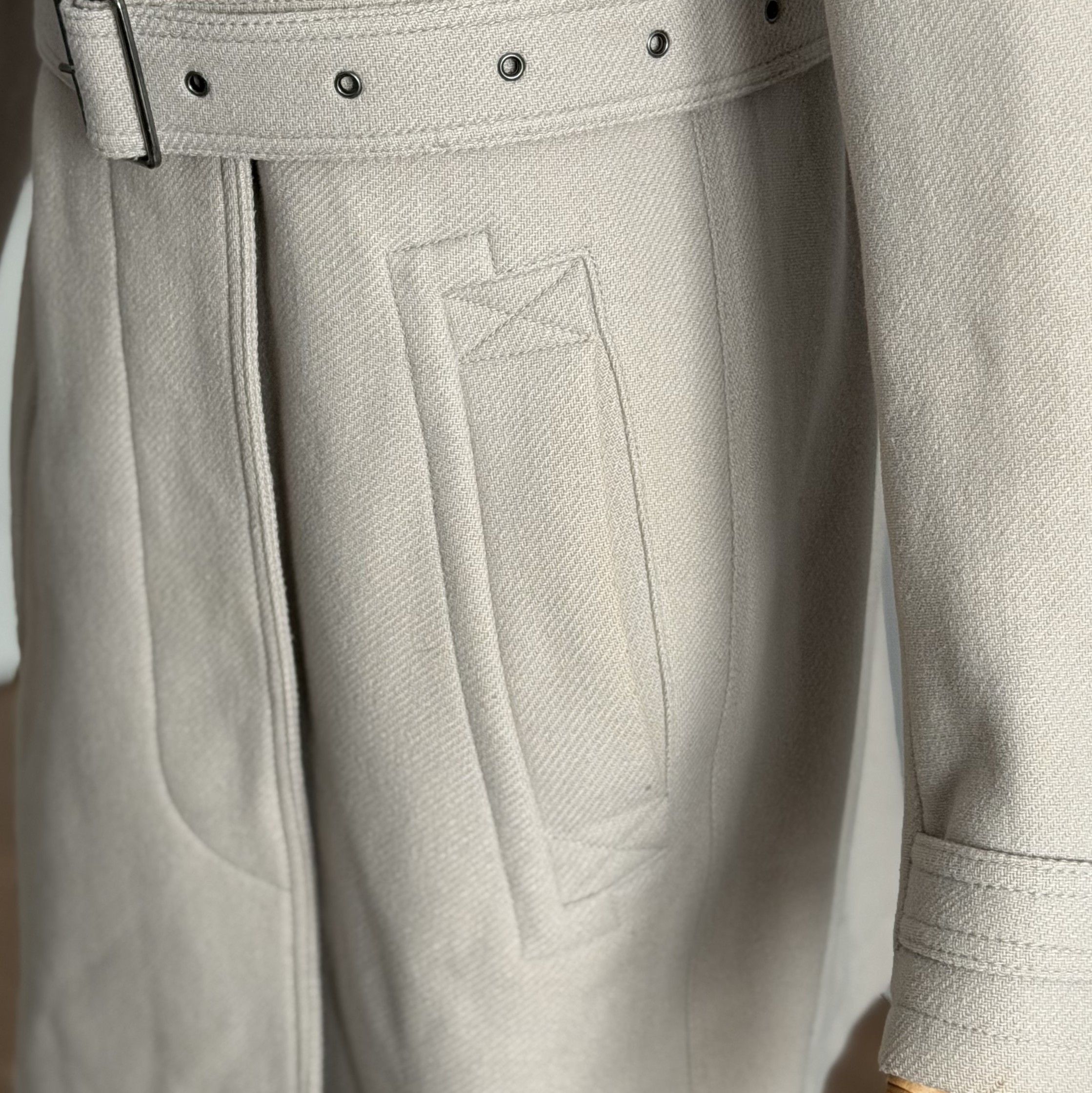 Burberry BURBERRY BRIT Wool Kensington Trench Coat Belt Luxury Brand Size L / US 10 / IT 46 - 7 Thumbnail