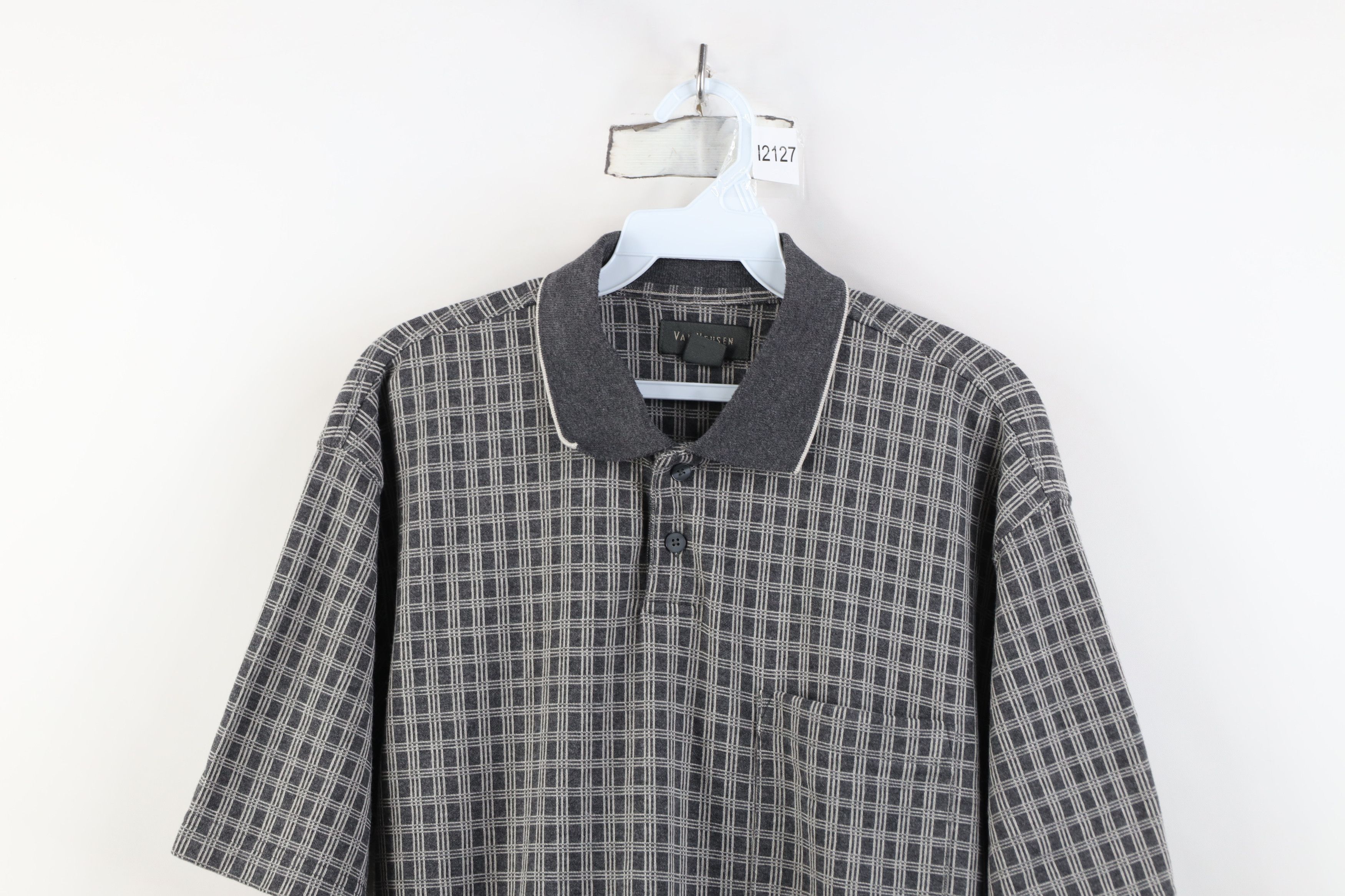 Vintage Vintage 90s Y2K Streetwear Checkered Golf Polo Shirt Gray Size US M / EU 48-50 / 2 - 2 Thumbnail
