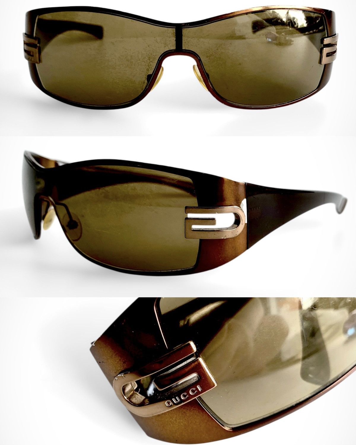 Gucci × Vintage *RARE* Vintage GG 1178/S Black Gucci-Tom Ford Era