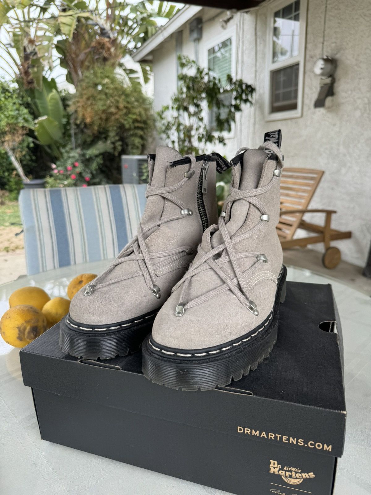 Dr. Martens × Rick Owens Rick Owens Dr. Martens 1460 Bex Suede Lace Up Boot Size US 9 / EU 42 - 2 Thumbnail