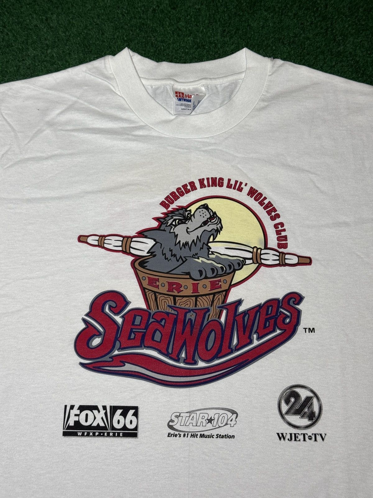 Vintage Erie Seawolves Burger King Vintage Medium Baseball T Shirt Size US M / EU 48-50 / 2 - 2 Thumbnail