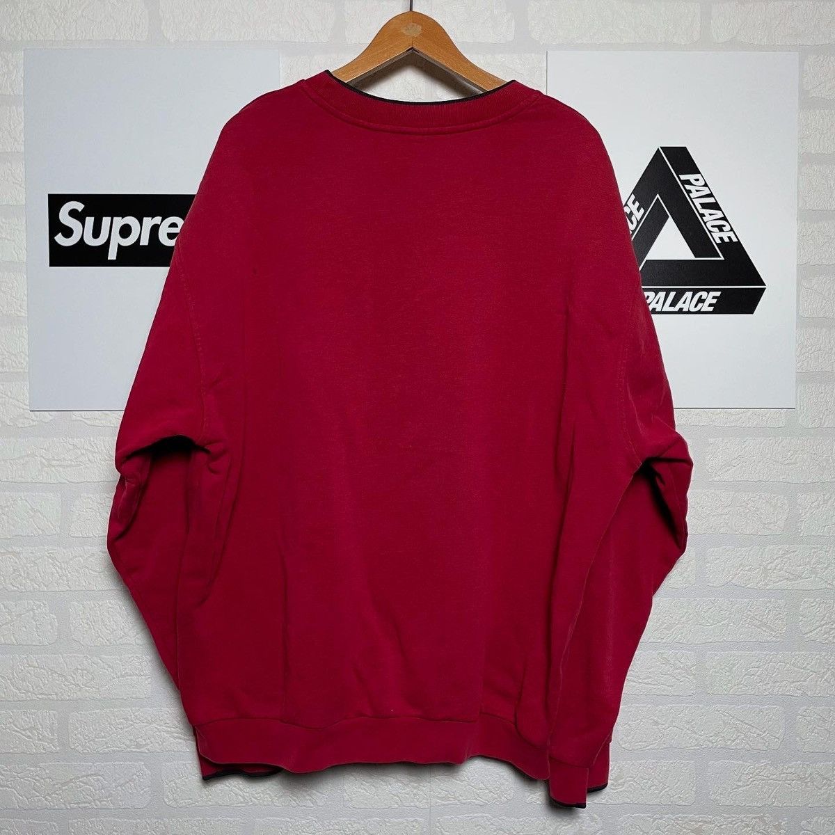 Nike × Vintage Vintage Sweatshirt Nike Center Logo Big Swoosh Size US XL / EU 56 / 4 - 2 Thumbnail