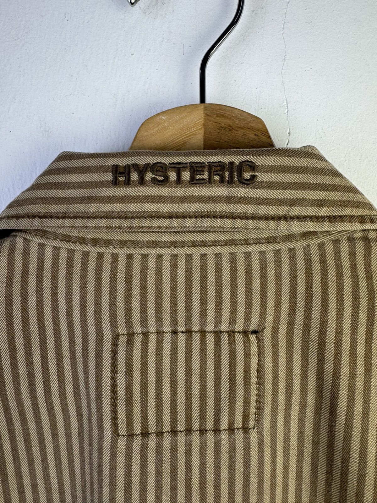 Hysteric Glamour Hysteric Glamour Herringbone Stripe Camp Collar jacket. Size ONE SIZE - 7 Thumbnail