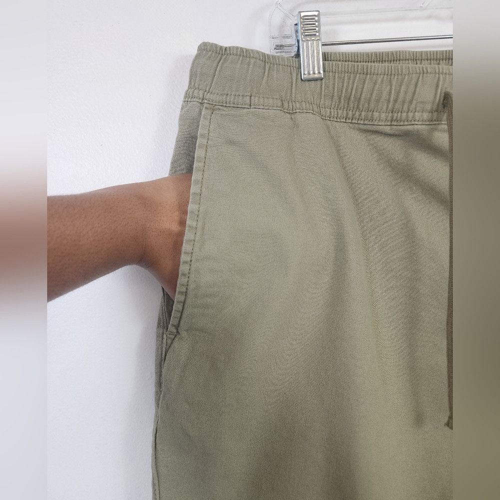 Shorty's Skateboards Mutual Waves Green Khaki Shorts Elastic Waist Drawstring XL Size US 38 / EU 54 - 4 Thumbnail