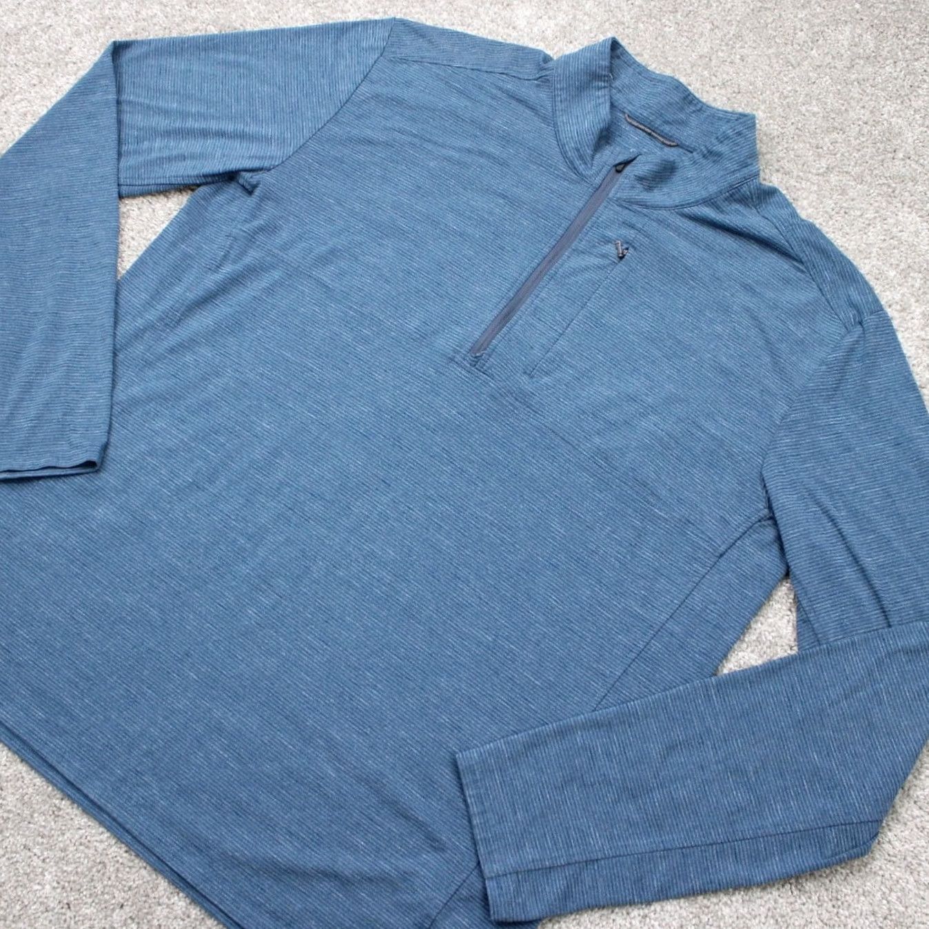 Royal Robbins Royal Robbins Sweatshirt Mens XL Blue 1/4 Zip Fleece Polyester Stretch L/S Mock Neck Pullover Active Outdoor Hiking Regular Fit Vintage No Size US XL / EU 56 / 4 - 3 Thumbnail
