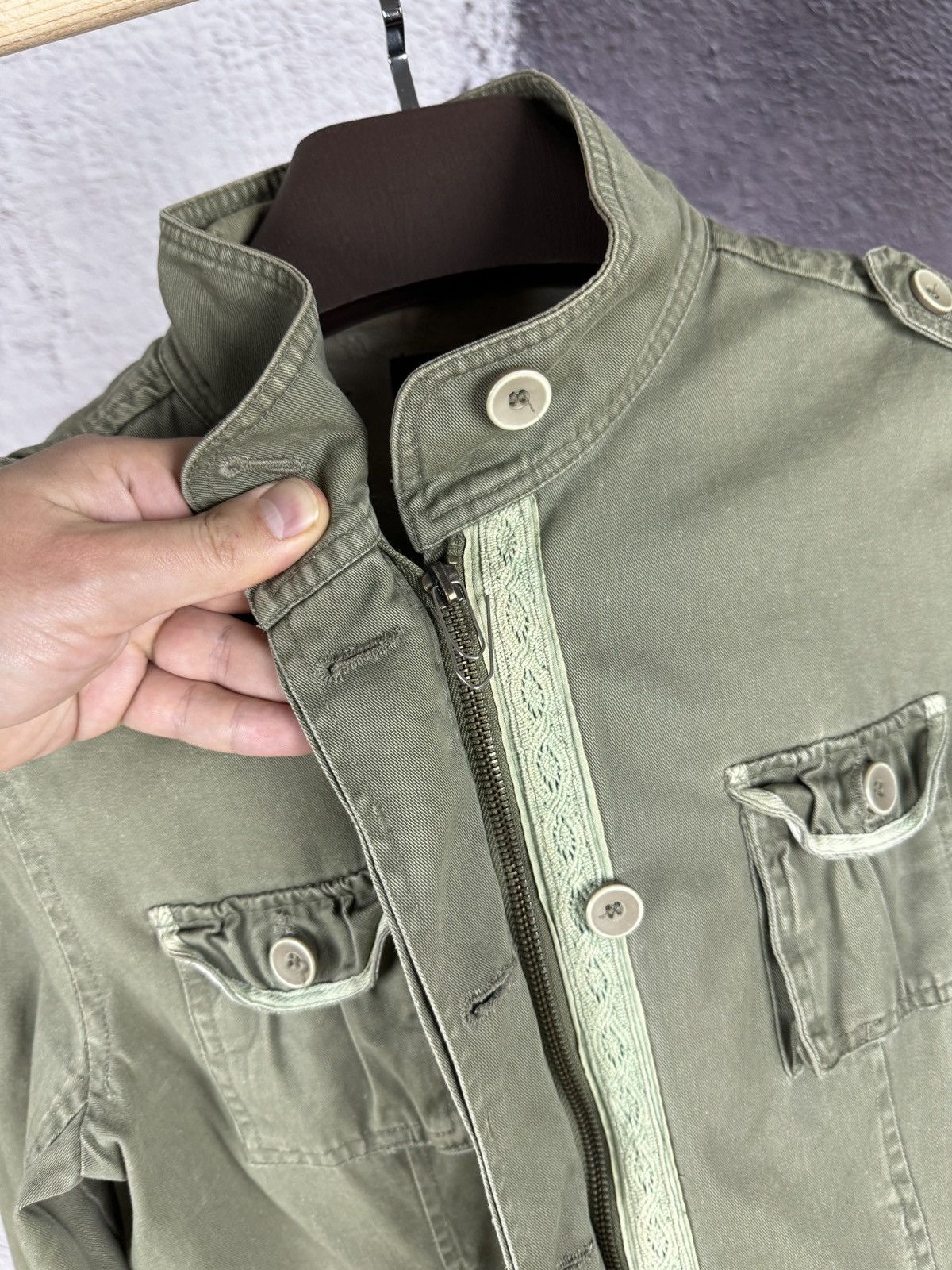 Von Dutch Von Dutch military denim jacket American flag patch pockets Size S / US 4 / IT 40 - 17 Thumbnail