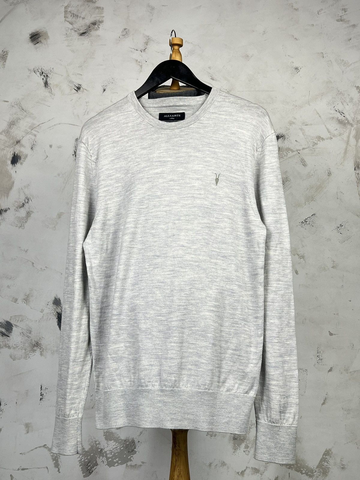 Allsaints AllSaints Merino Wool Crewneck Sweater Size M - L Size US L / EU 52-54 / 3 - 1 Thumbnail