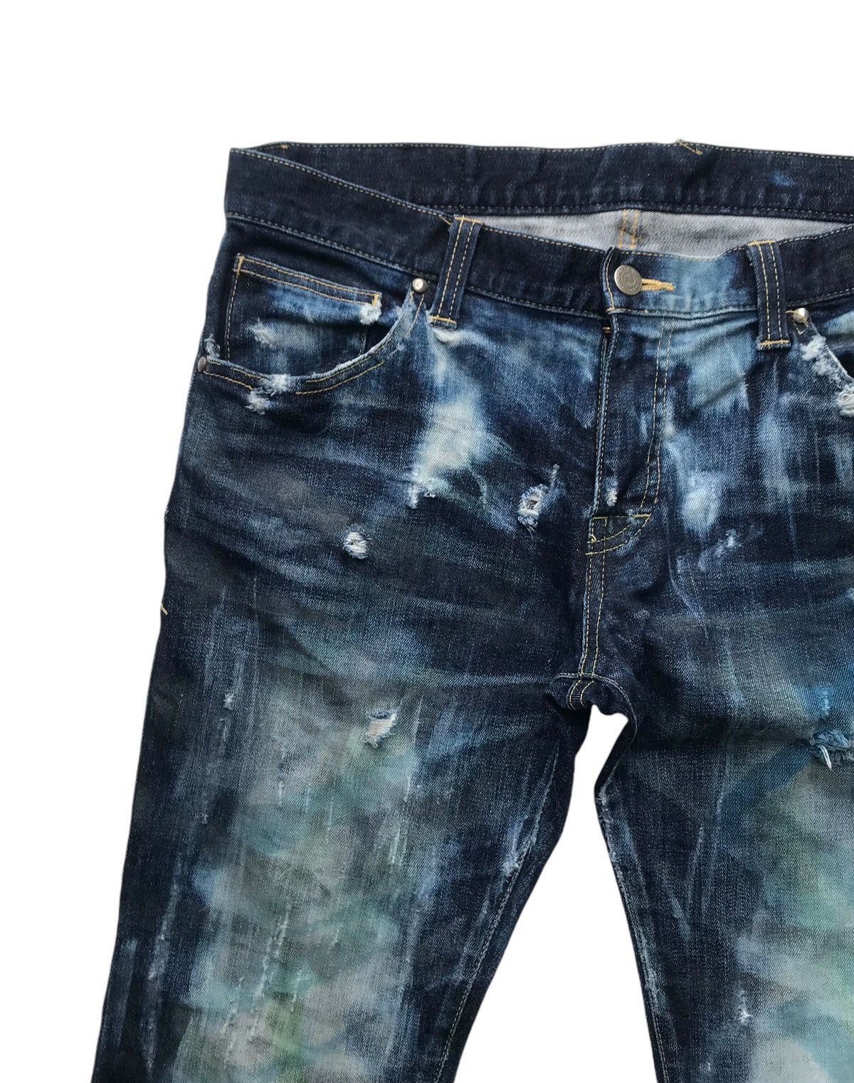 If Six Was Nine Tornado Mart Japan Bleached Distressed Denim Size US 34 / EU 50 - 5 Thumbnail
