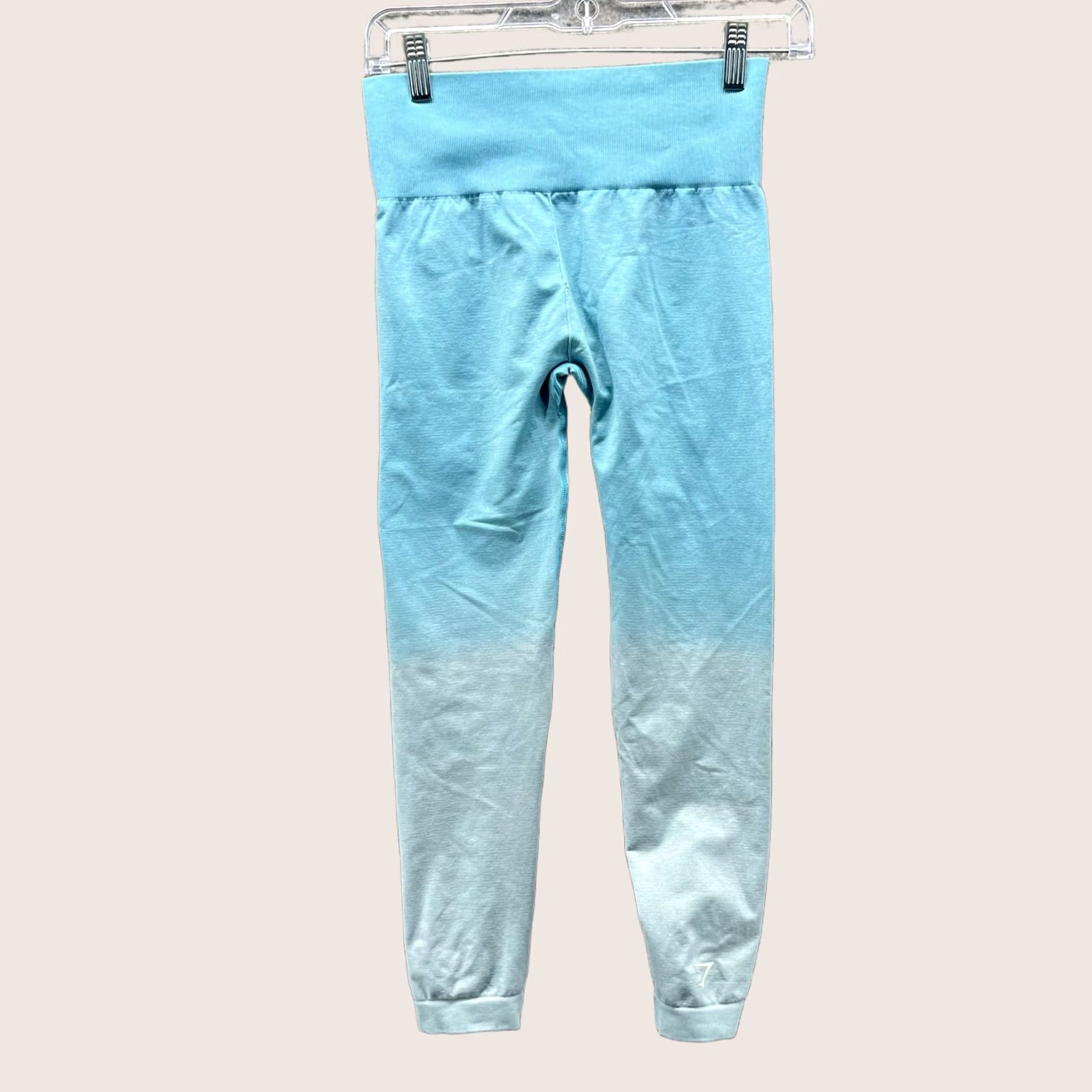 Gymshark Gymshark Pants Womens Medium Blue Leggings Athletic Yoga High Rise Two Tone Skinny Inseam 22 in Womens Stretch Activewear Size 32" / US 10 / IT 46 - 1 Thumbnail