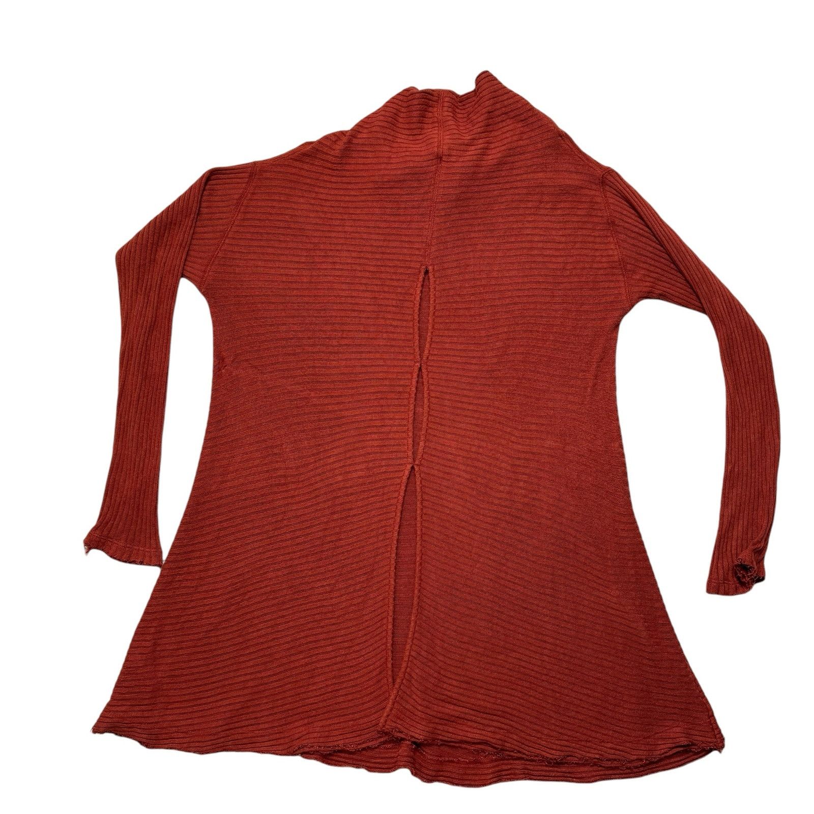 Free People WE THE FREE People Lover Rib Orange Split Mock Top Small Size S / US 4 / IT 40 - 5 Thumbnail