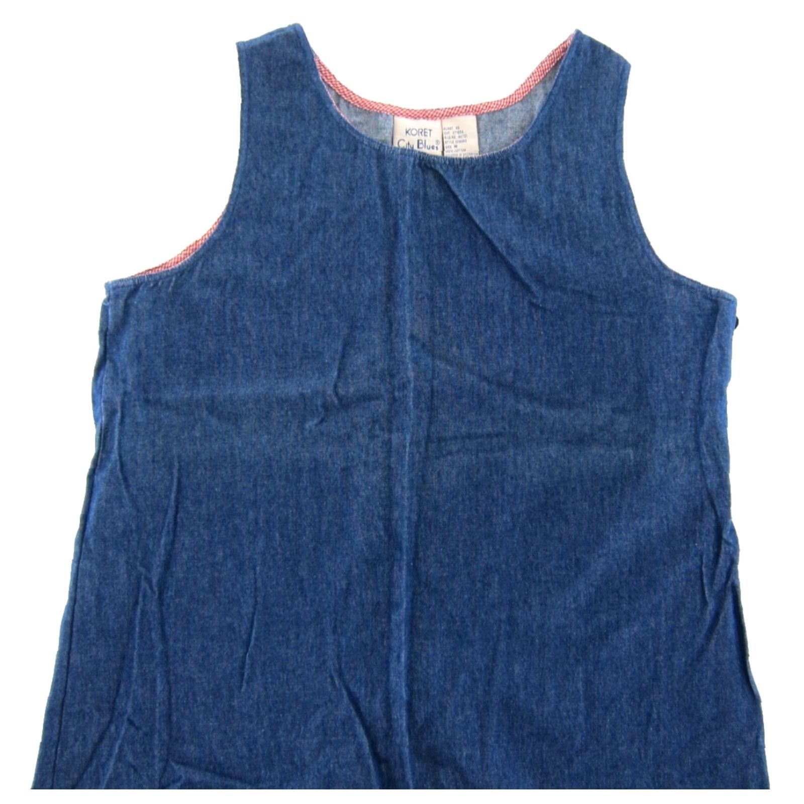 Vintage KORET City Blues 100% Cotton Denim Blue Heart Star Long Maxi Tank Dress Medium Size M / US 6-8 / IT 42-44 - 4 Thumbnail