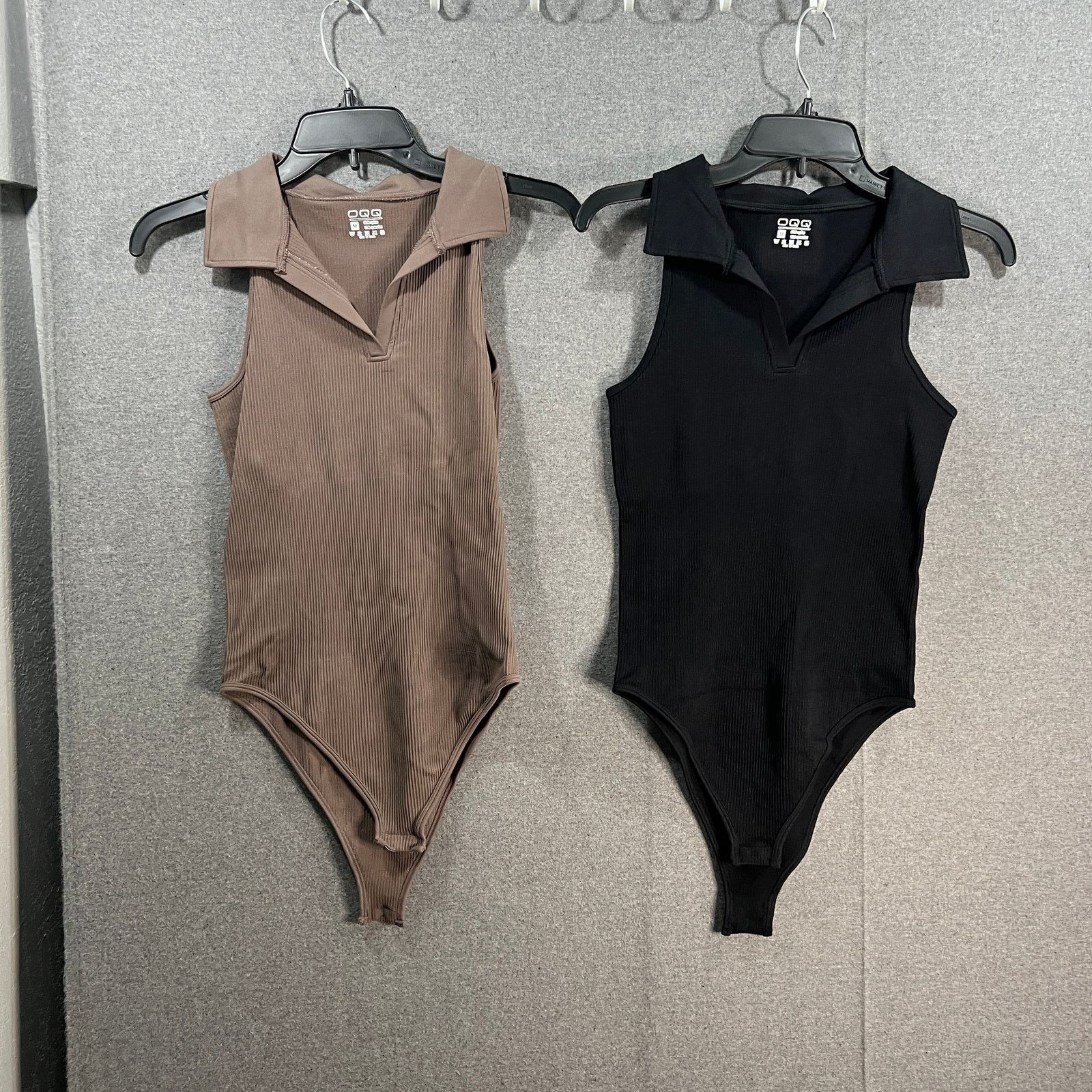 Other OQQ Women's 2 Piece Body Suite Sleeveless Black/Brown Size M Size M / US 6-8 / IT 42-44 - 1 Thumbnail