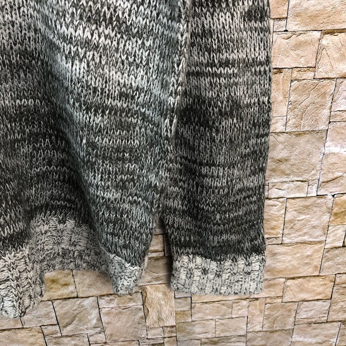 Homespun Knitwear × Japanese Brand Free Gate Grey stripe Knitwear #A1196 Size US XL / EU 56 / 4 - 9 Thumbnail