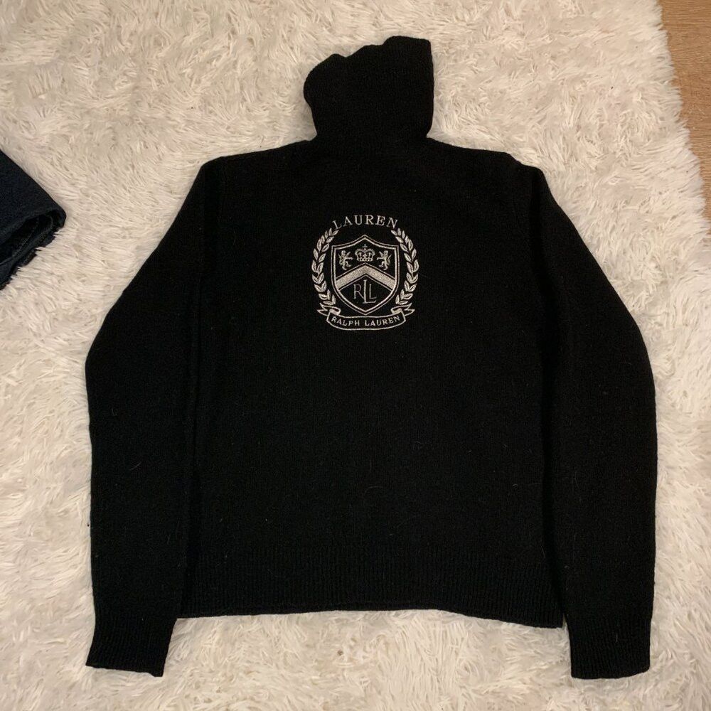 Ralph Lauren Vintage Ralph Lauren 100% Lambswool Turtleneck Medium Black Size M / US 6-8 / IT 42-44 - 6 Thumbnail