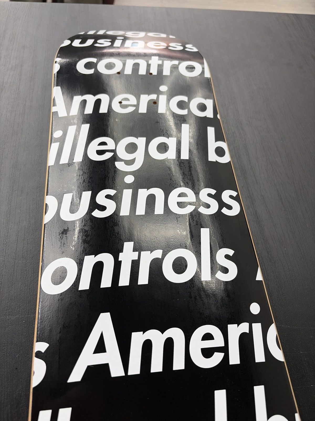 Supreme Supreme Illegal Business Skateboard Deck Black Size ONE SIZE - 2 Thumbnail