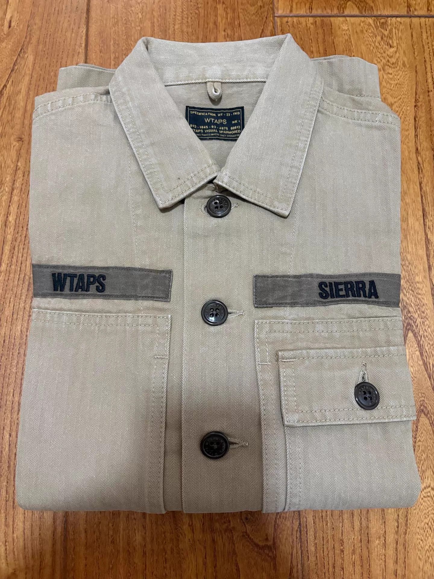 Wtaps WTAPS 16AW Herringbone Shirt Jacket Khaki NearNew Size US S / EU 44-46 / 1 - 3 Thumbnail