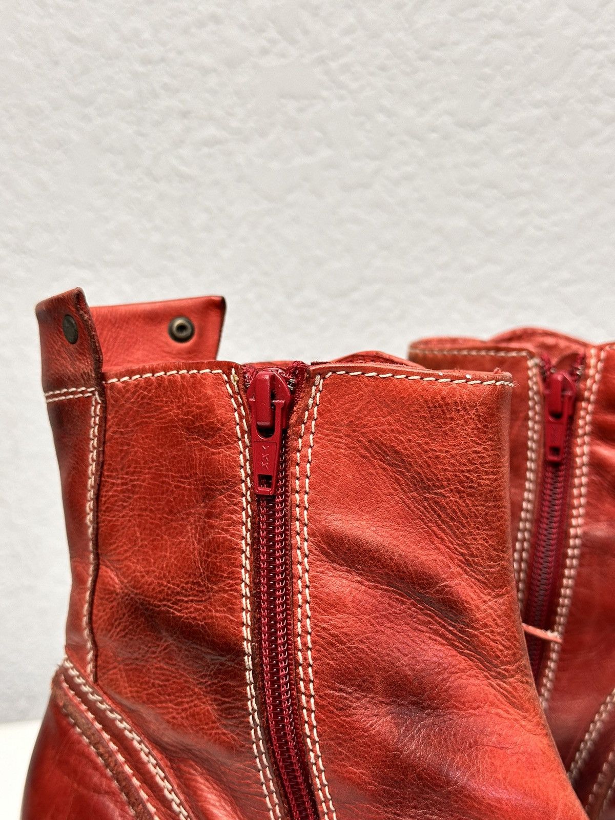 A.S.98 Leather RICK OWENS STYLE AVANT-GARDE Boots BROGUE Guidi LGB Size US 10 / IT 40 - 9 Thumbnail
