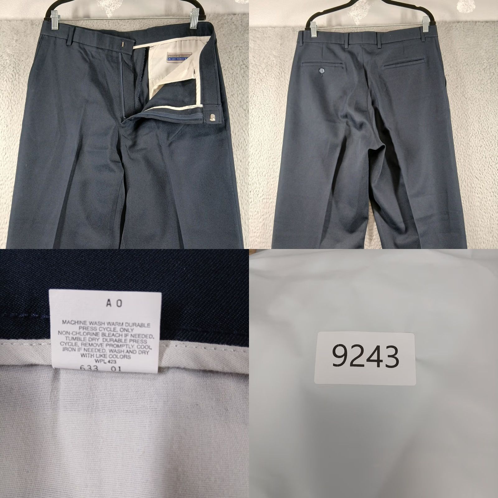 Levi's VINTAGE Levi's Action Slacks Mens 36x34 Blue Dacron Polyester Dress Pants EUC Size US 36 / EU 52 - 8 Thumbnail