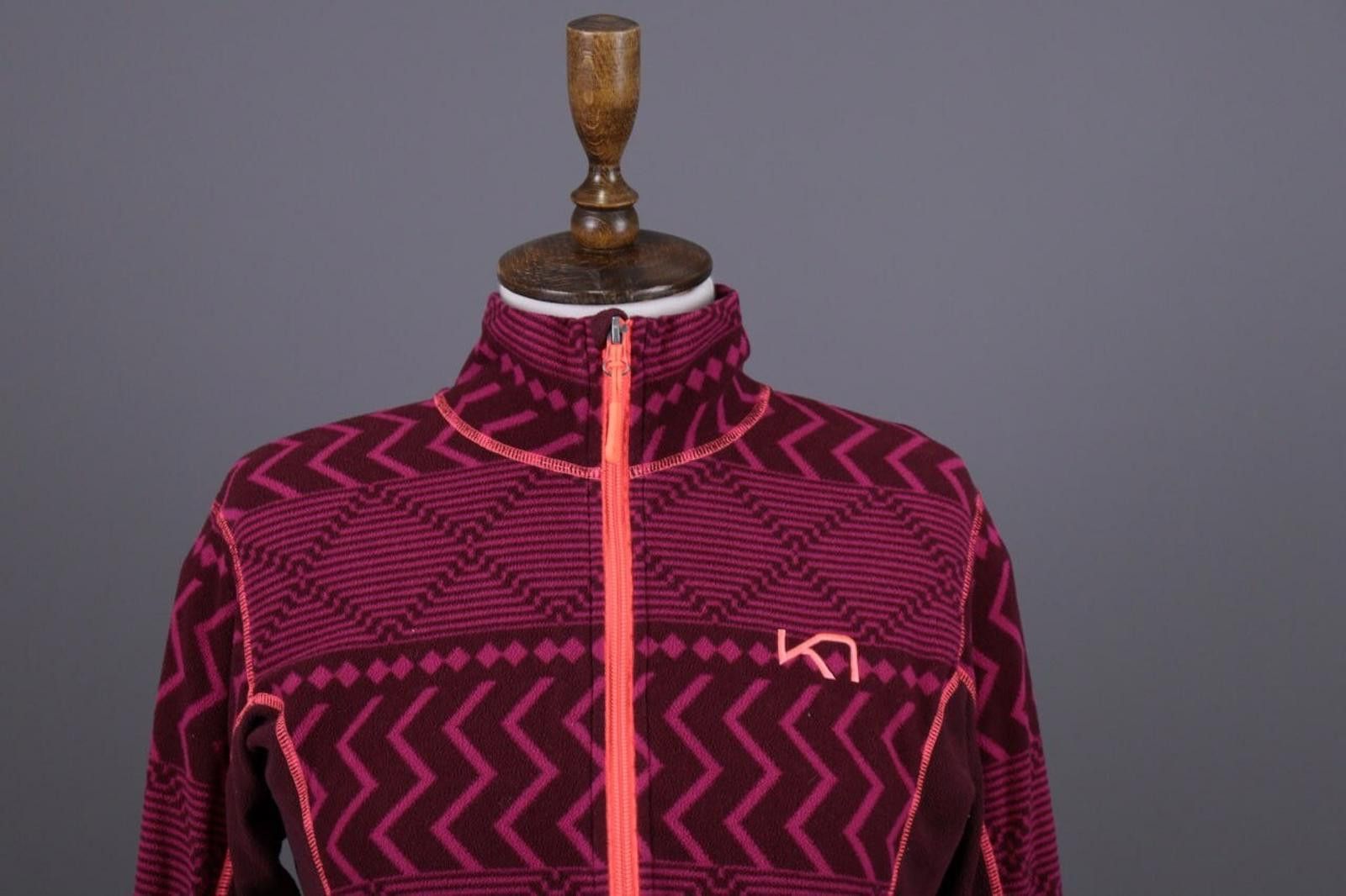 Designer Kari Traa Purple Geometric Striped Jacket Size L Size L / US 10 / IT 46 - 2 Thumbnail