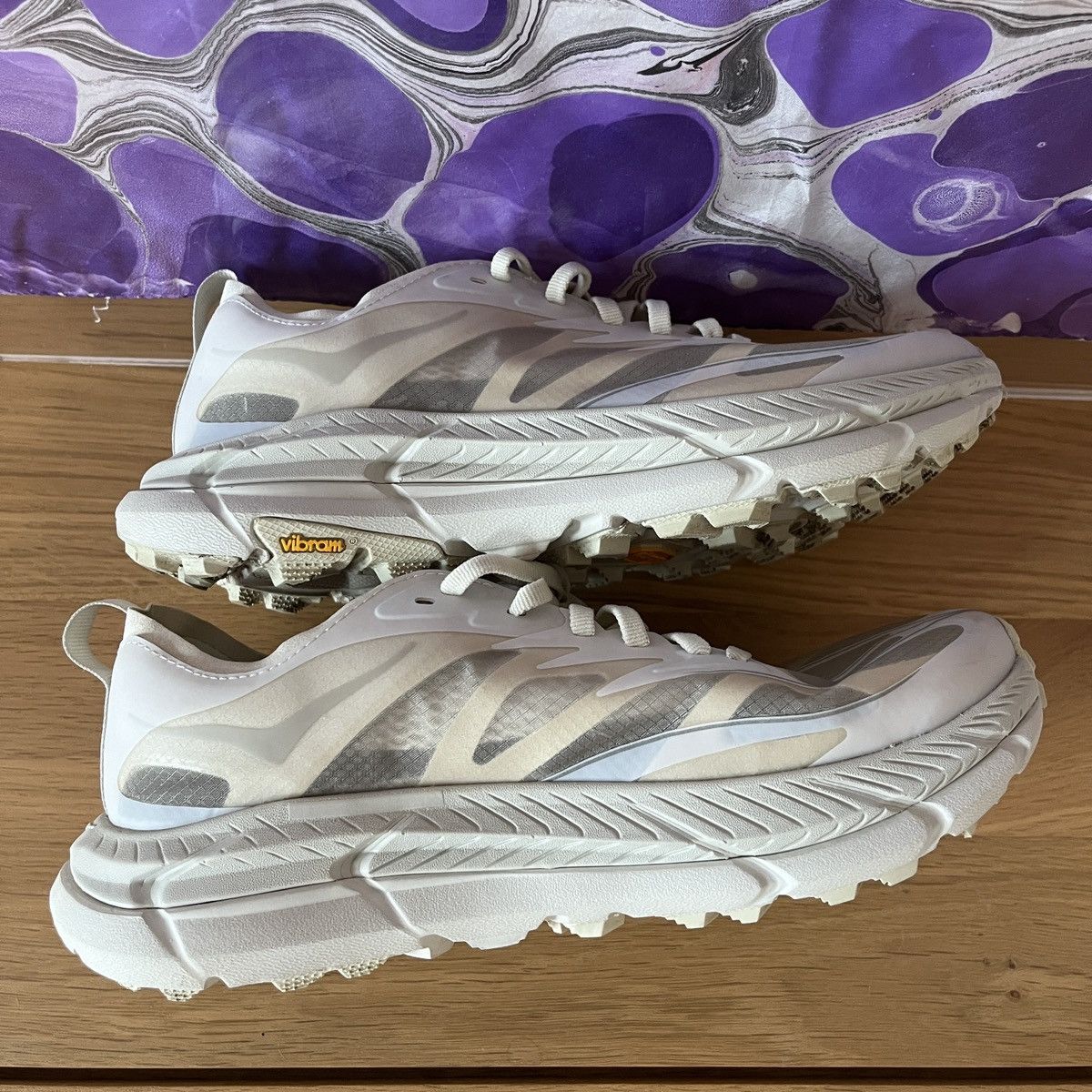 Hoka × Satisfy 🌊 SAMPLE UNRELEASED Satisfy Hoka Mafate 4 Lite STSFY Bone Size US 6 / EU 39 - 12 Thumbnail