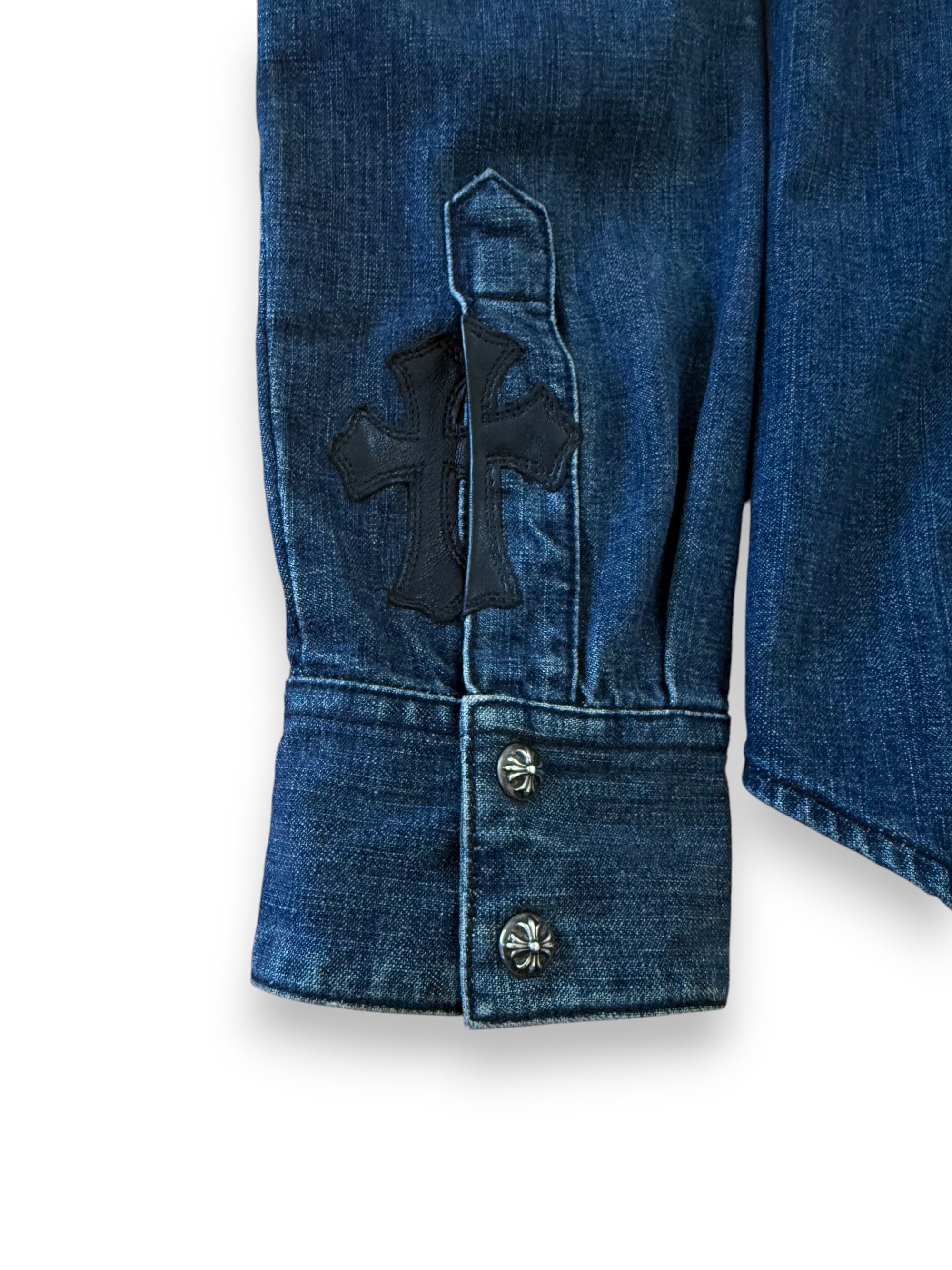 Chrome Hearts Chrome Hearts Cross Patch Western Denim Shirt Size US M / EU 48-50 / 2 - 4 Thumbnail