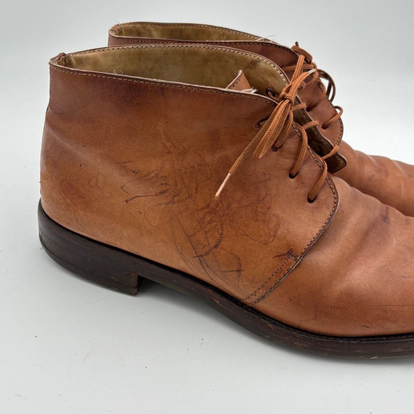 Gucci Gucci Brown Leather Desert Chukka Boots Men's 12D Size US 12 / EU 45 - 11 Thumbnail