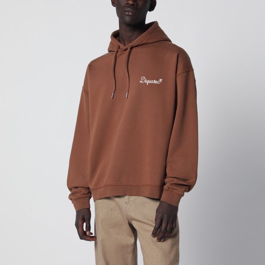 o1d2blof0226 Logo Sweatshirt Hoodie in Brown