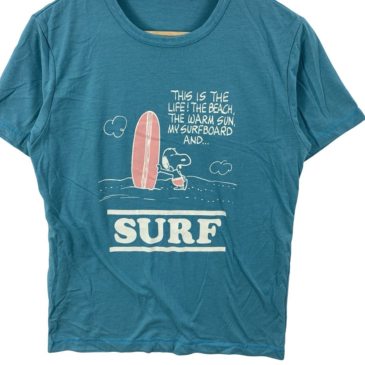 Vintage Vintage Snoopy Surf Graphic Beach Vibes Teal Tee Cartoon Size US M / EU 48-50 / 2 - 5 Thumbnail