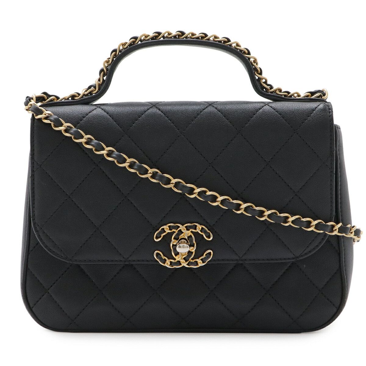 Chanel Chanel Chanel 19 Leather 2way Top Handle Shoulder Bag Leather Shoulder Bag AS0970 DUTY FREE for USA Size ONE SIZE - 1 Thumbnail