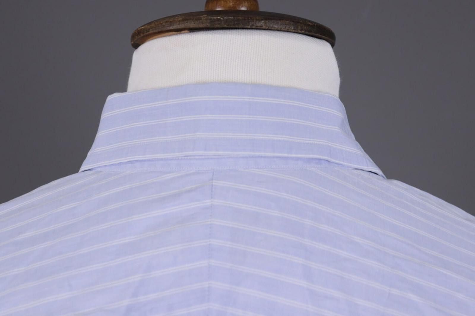 Canali Canali Exclusive Blue Striped Button Down Shirt Size 44 / 17 Size US M / EU 48-50 / 2 - 9 Thumbnail