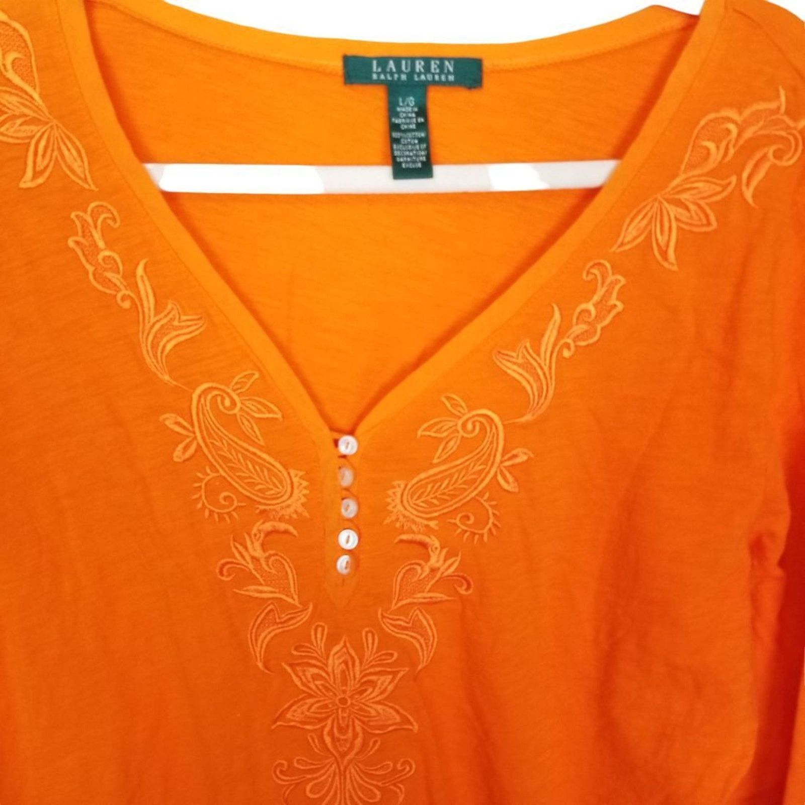 Lauren Ralph Lauren Lauren Ralph Lauren Womens Embroidered Tunic Size L Resort Size L / US 10 / IT 46 - 2 Thumbnail