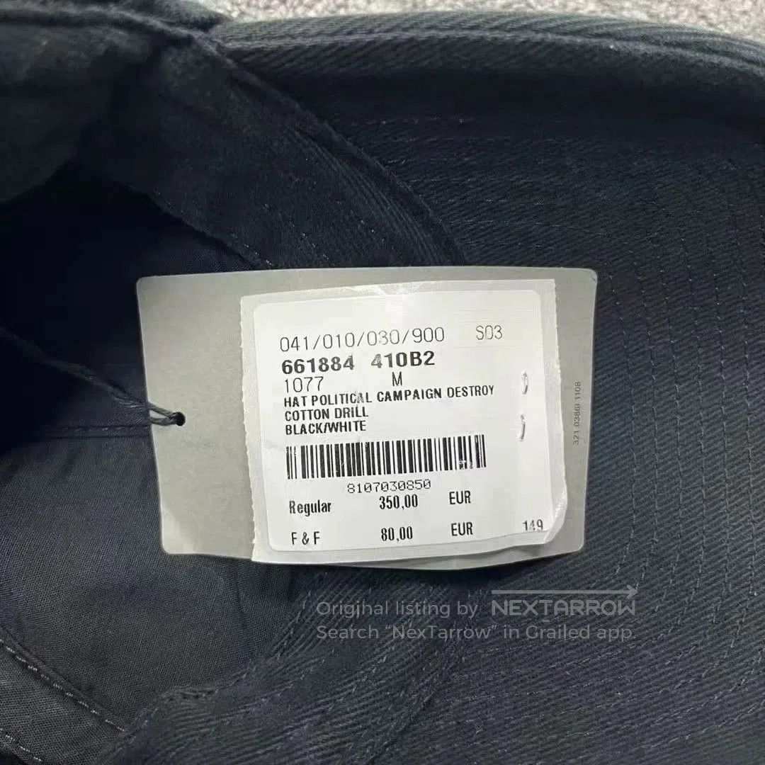 Balenciaga Balenciaga Distressed Cotton Baseball Cap. Size ONE SIZE - 5 Thumbnail