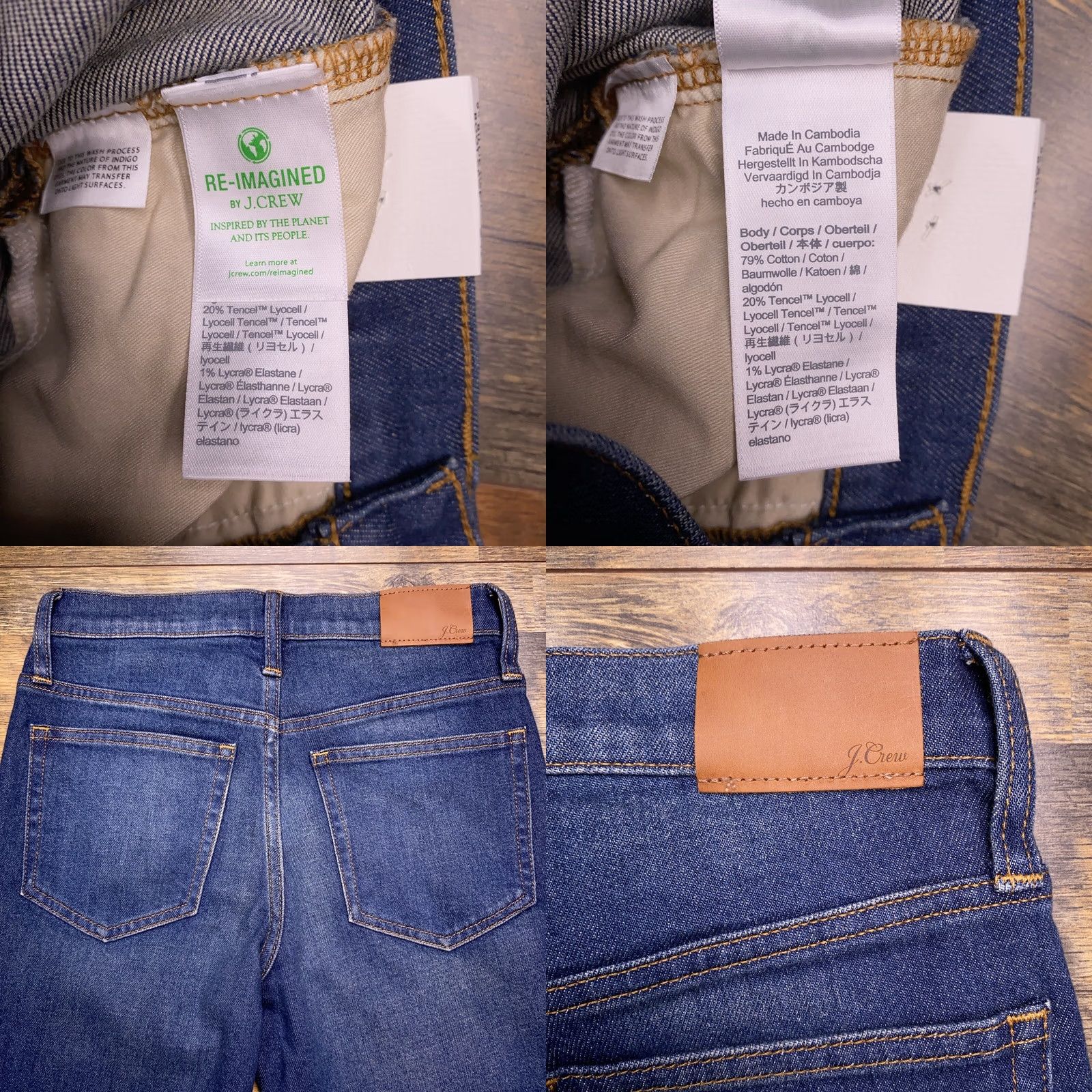 J.Crew VINTAGE J.CREW Billie Cropped Jeans Womens 24 Petite Blue Denim 5-Pocket Modern Slim Fit 22.5 Inseam Regular 24P NWT Size 42" / US 20 - 8 Thumbnail