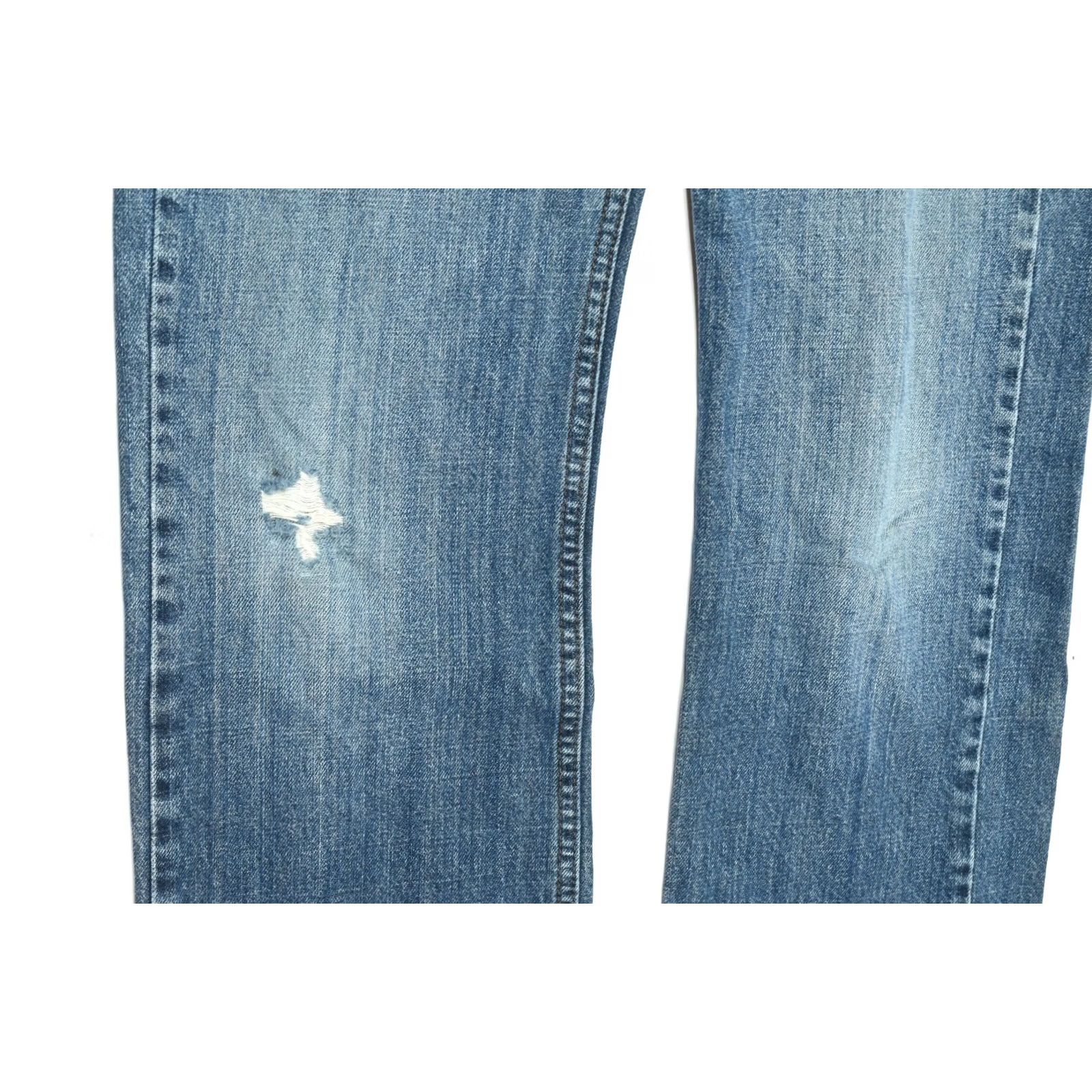 Levi's Levis 527 Boot Cut Jeans Mens 31x34 Blue 5-Pocket Distressed Denim Regular Inseam 32 2-Pocket? Size US 31 - 4 Thumbnail