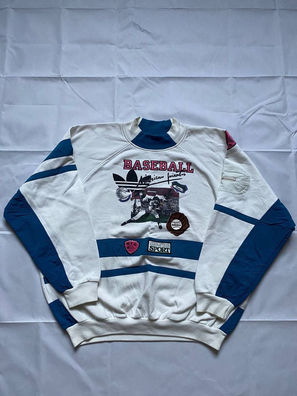 Adidas × Vintage Vintage 90s Adidas Basketball Sport Sweatshirt Size US L / EU 52-54 / 3 - 1 Thumbnail