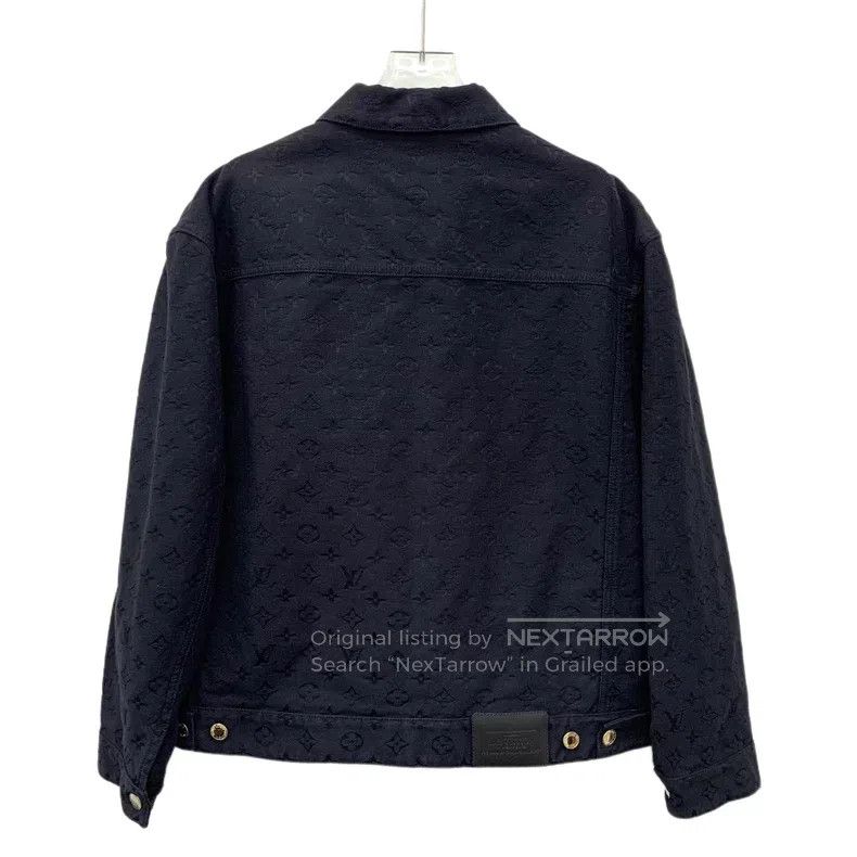 Louis Vuitton Louis Vuitton 25 black logo full-print cotton lapel single Size US XXS / EU 40 - 2 Thumbnail