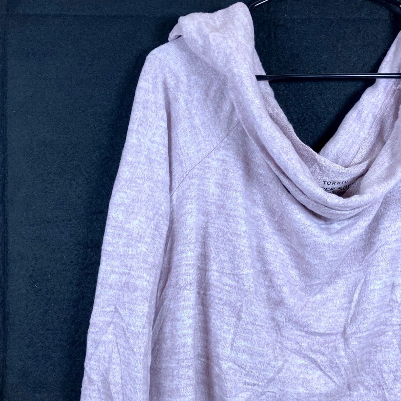 Torrid Torrid Women Blouse Purple Cowl Neck 3/4 Sleeve Tunic Stretch Size XS / US 0-2 / IT 36-38 - 4 Thumbnail