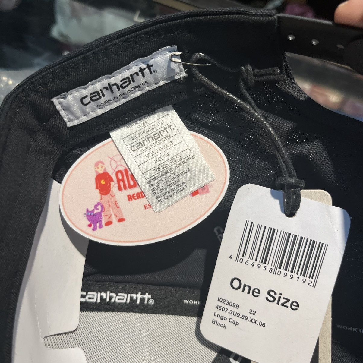 Carhartt Wip Carhartt WIP Logo Cap (Black) Size ONE SIZE - 9 Thumbnail