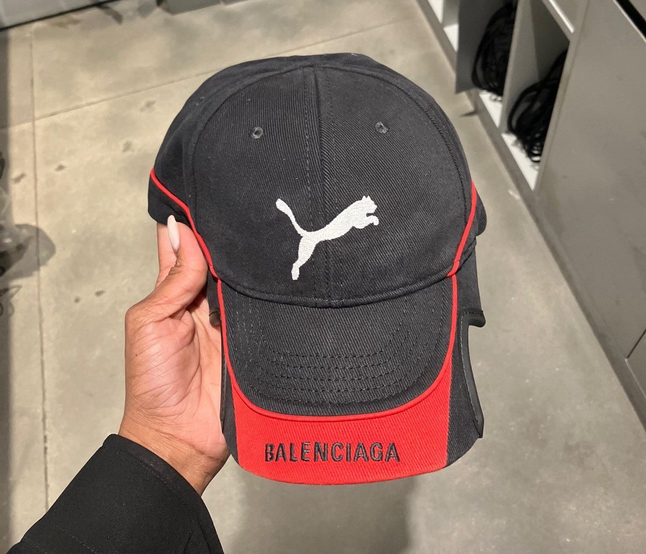 Balenciaga × Puma PUMA CAP IN BLACK/RED Size ONE SIZE - 1 Thumbnail