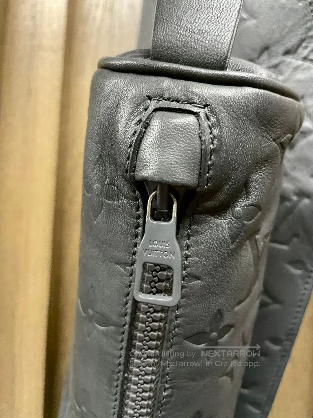 Louis Vuitton Gray Leather Vest with Pouch Detail. Size US M / EU 48-50 / 2 - 3 Thumbnail