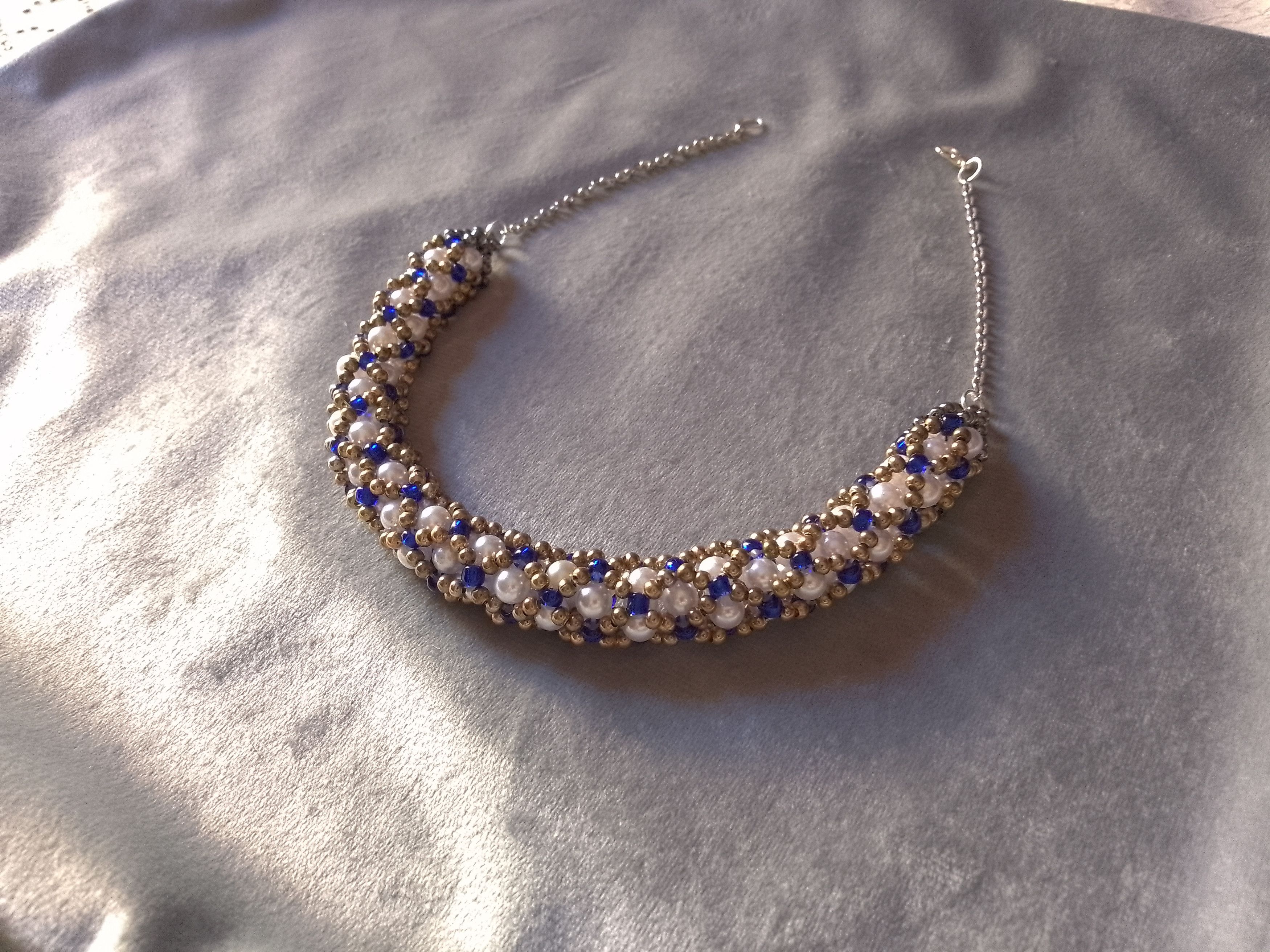 Handmade Necklace Pearls Vintage Style Tubular Elegant Size ONE SIZE - 3 Thumbnail
