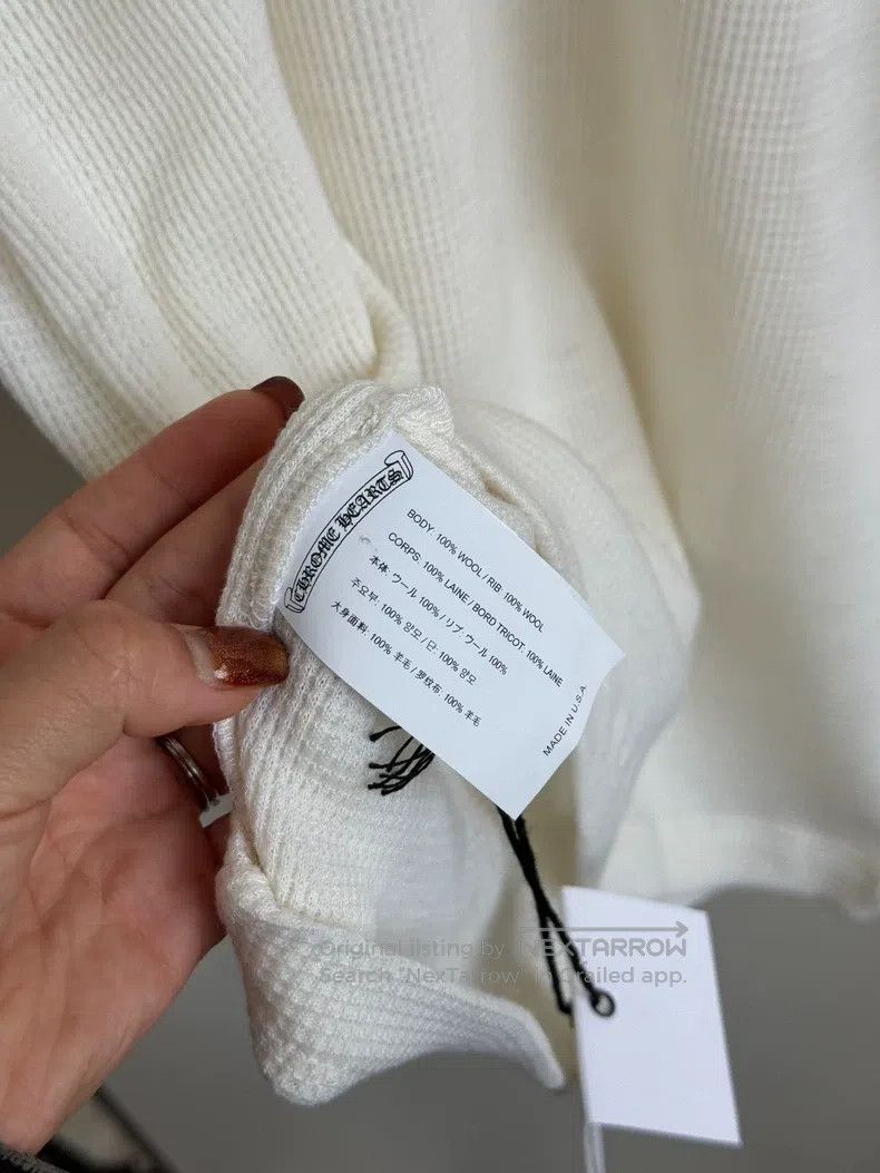 Chrome Hearts CHROME HEARTS Size S White beige waffle wool short sleeves Size US S / EU 44-46 / 1 - 3 Thumbnail