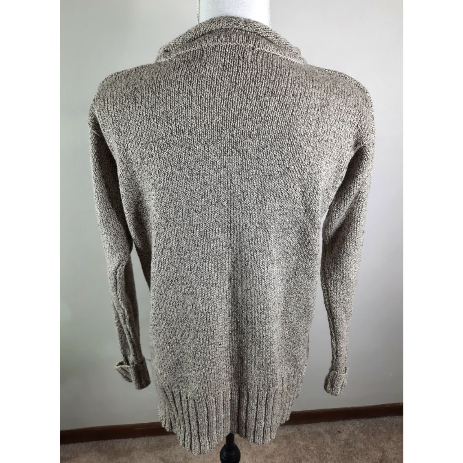 Vintage VINTAGE Carolyn Taylor Sweater Wool Acrylic Beige Mock Neck 1/4 Zip Womens Medium Front 4S3C Classic Size M / US 6-8 / IT 42-44 - 4 Thumbnail