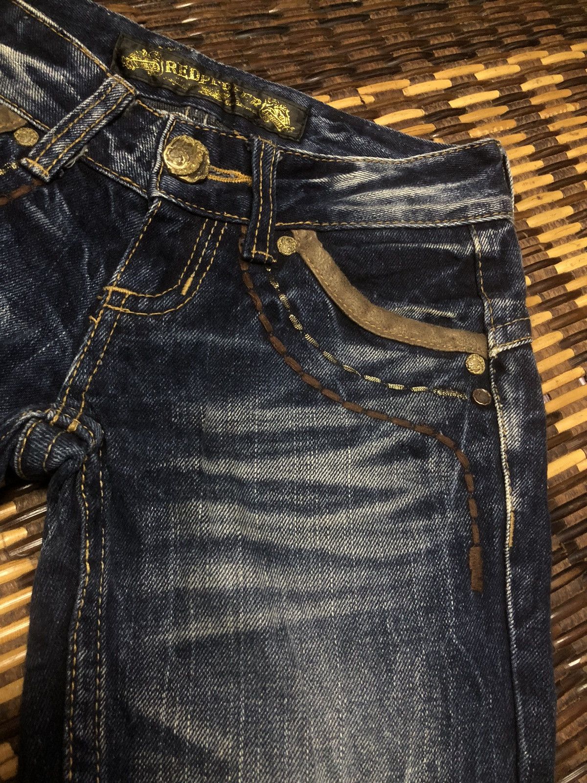 Hysteric Glamour VINTAGE RED PEPPER DENIM JEANS DESIGN UNISEX Size 28" / US 6 / IT 42 - 10 Thumbnail