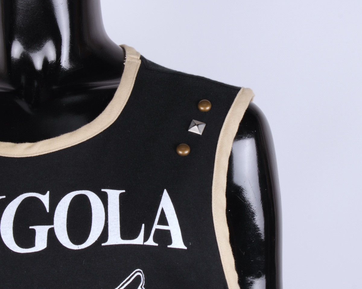 Designer × Dolce & Gabbana × Vintage DOLCE GABBANA Vintage Caligola Studded Rhinestones Logo Tank Size M / US 6-8 / IT 42-44 - 3 Thumbnail