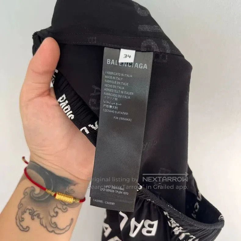 Balenciaga Balenciaga Logo Print Long Pants. Size US 34 / EU 50 - 4 Thumbnail